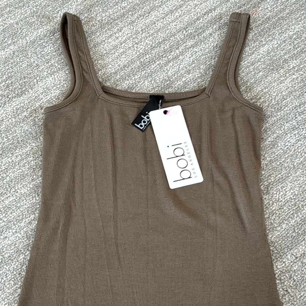 Bobi Ribbed Tank Bodysuit - Picture 2 of 9